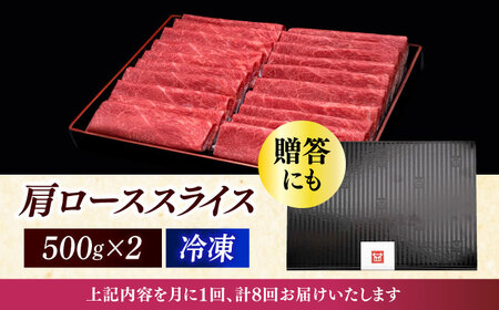 【全8回定期便】肩ロース 薄切り 1kg [ABCL072] 