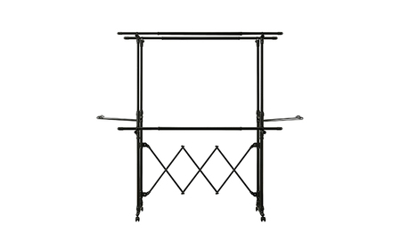 組み立て簡単たっぷりスタイル物干しKTM-2018STブラック 室内 室内干し アイリスオーヤマ 