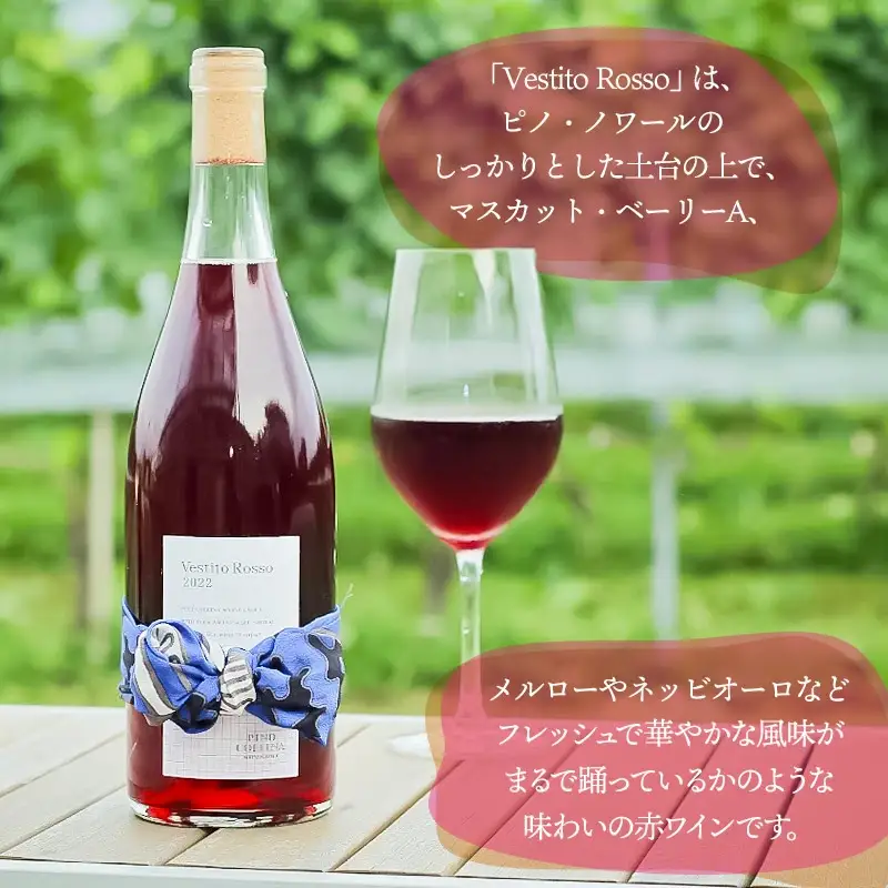 赤ワイン　Vestito Rosso　2024　750ml×1本　株式会社エルサン　国産 日本ワイン