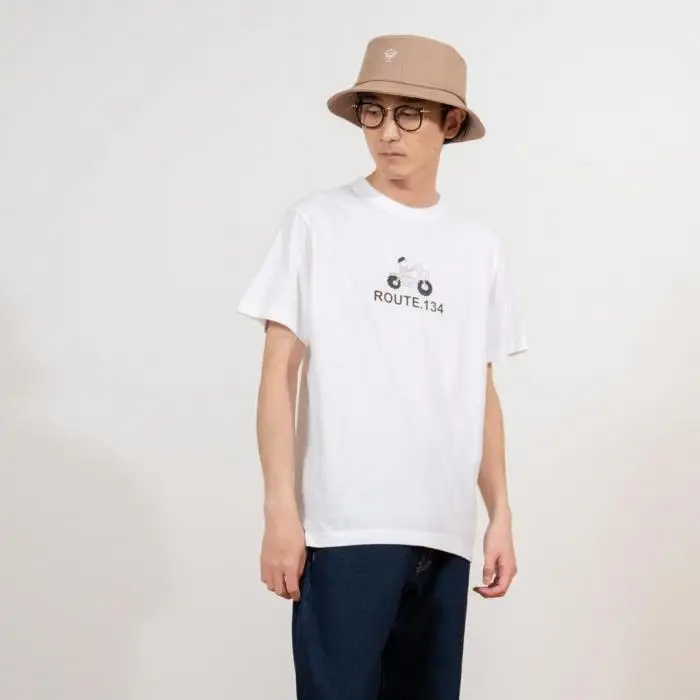 《2》【KEYMEMORY 鎌倉】ルート134イラストTシャツ WHITE