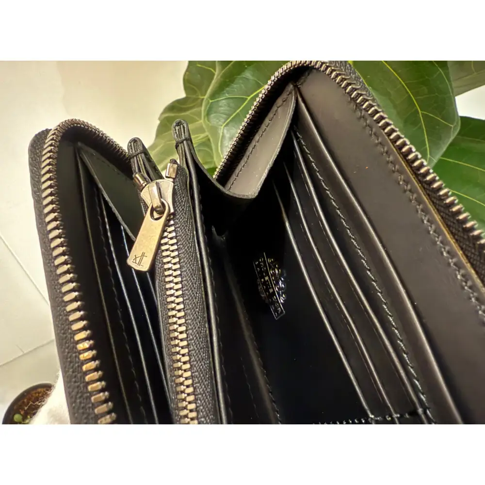 【極上】クロコダイルラウンドファスナー長財布 マットBLK