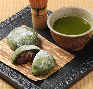 【 冷凍 】 おはぎ8個 草餅9個 和菓子 個包装 柿の葉ぼた餅 北海道産小豆 国産 柿千