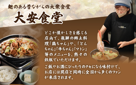 ＼昔ながらの大衆食堂の味！！／【大安のとんちゃん】6個セット 120g×6袋（計720g） 大安食堂下呂市【90-2】