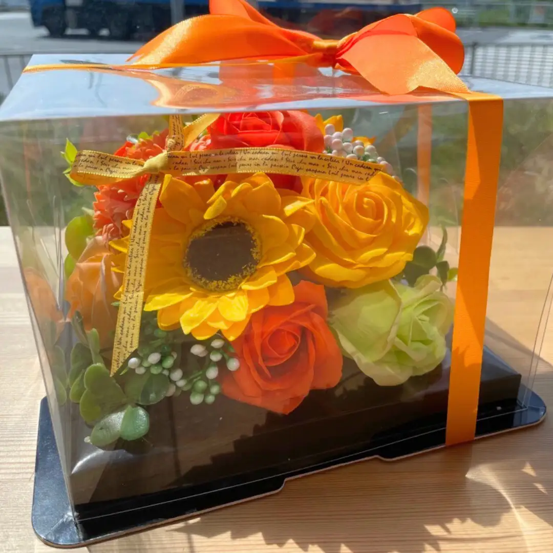 シャボンフラワー L フラワーケーキ フラワーギフト 贈り物 ギフト 誕生日 プレゼント 石鹸素材 枯れないお花 [DP006sa]