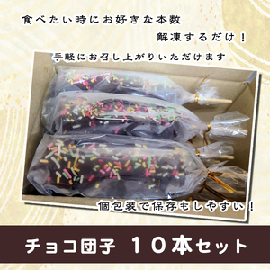 ジャンボチョコ団子10本セット(冷凍)・F023-14