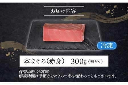 本まぐろ 赤身 300g お刺身やまぐろ丼に [A-107004]