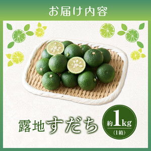 【期間限定】露地すだち約1kg（1箱）