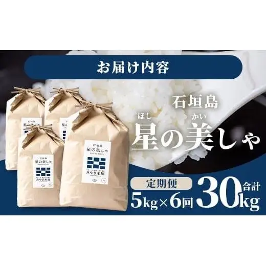【定期便６回】6ヶ月連続お届け 石垣島産 星の美しゃ（ほしのかいしゃ）30kg（5kg×6回）MK-7