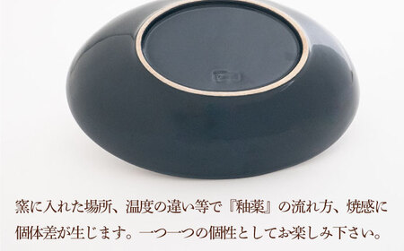 【陶器市特集】【波佐見焼】ステッチ オーバルボウル （ホワイト×ネイビー）2点セット パスタ皿 食器【藍染窯】[JC102] 波佐見焼