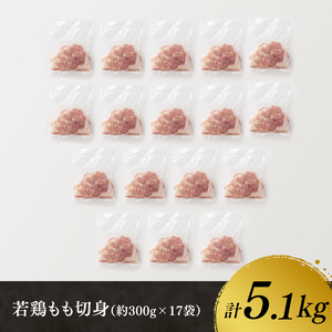 鶏肉 企業努力により実現！若鶏もも切身計5.1kg(4.8kg(300g×16袋)+300g) 鶏肉