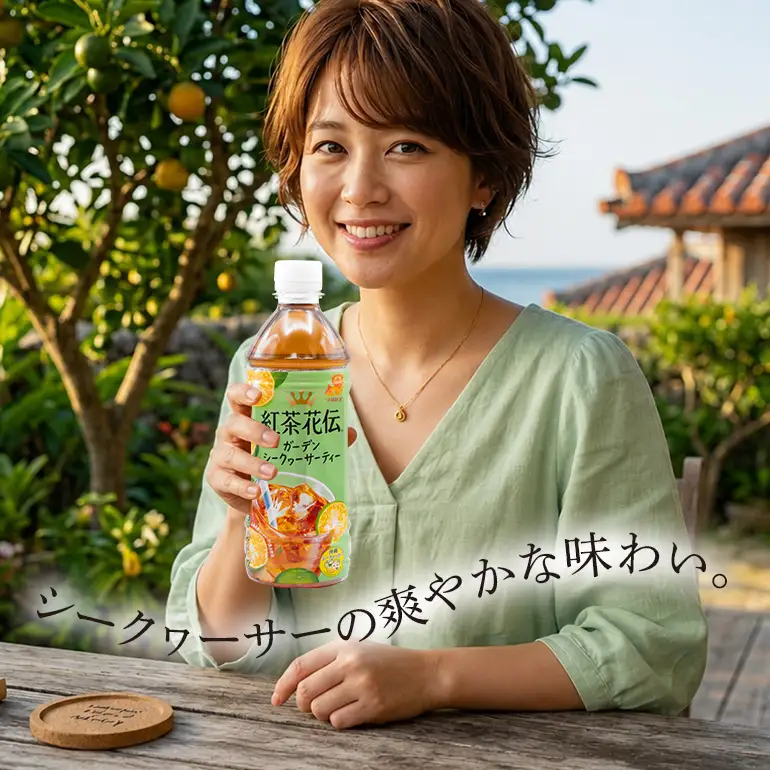 【沖縄限定販売！】紅茶花伝ガーデンシークヮーサーティー　500ml×24本　｜シークワ―サー　紅茶花伝 AY04