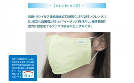 抗菌 抗ウイルス加工 日本製マスク 3枚組〈オフホワイト M〉[BAAK040]布マスク