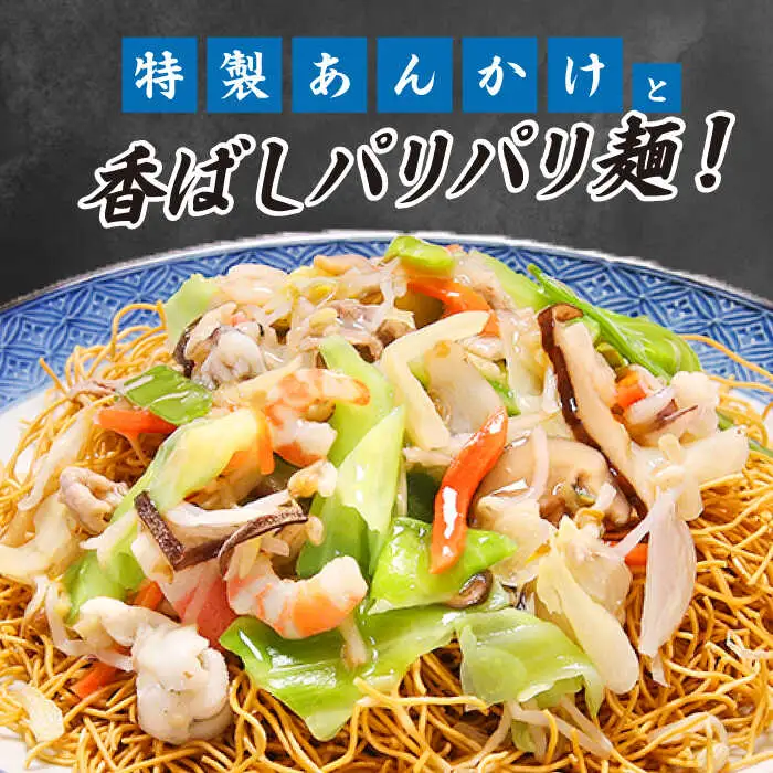 【12回定期便】冷凍 長崎ちゃんぽん 皿うどん セット 4食 （ちゃんぽん1食×2、皿うどん1食×2）/ ちゃんぽん チャンポン さらうどん 皿ウドン 長崎 スープ付き 麺 具入り / 南島原市 / 狩野食品 [SDE013]
