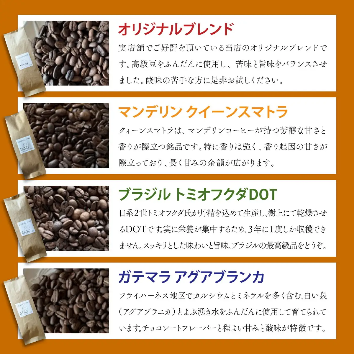 自家焙煎 コーヒー豆 ブラジル トミオフクダDOT 100g×3個セット 300g