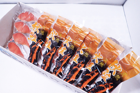 無添加甘塩天然秋鮭4切×6P(計24切、約1.2kg) A-11006