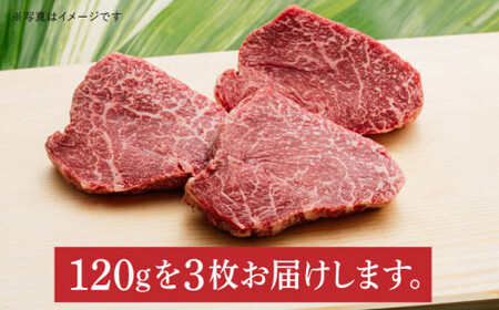 A5長崎和牛 モモステーキ 120g×3 [DAR026] ステーキ