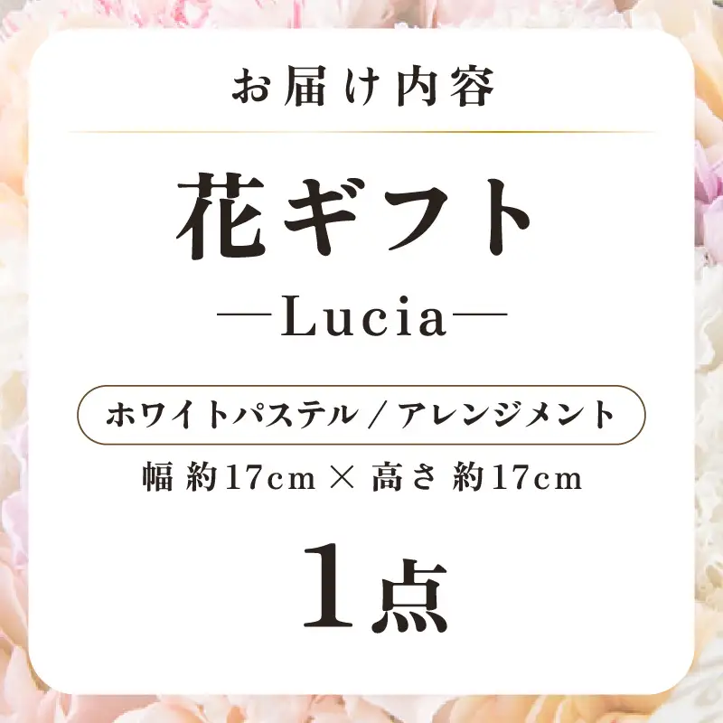 気分を変える花ギフト -Lucia- (アレンジメント・ホワイトパステル)／ 誕生日 母の日 父の日 クリスマス 結婚祝い 結婚記念日 サプライズ お祝い アレンジメント 花束 プレゼント 贈り物 フラワーアレンジメント フラワーギフト 生花 お花 花屋 [aw062-a002_07]