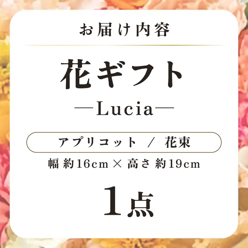気分を変える花ギフト -Lucia- (花束・アプリコット)／ 誕生日 母の日 父の日 クリスマス 結婚祝い 結婚記念日 サプライズ お祝い アレンジメント 花束 プレゼント 贈り物 フラワーアレンジメント フラワーギフト 生花 お花 花屋 [aw062-a002_06]