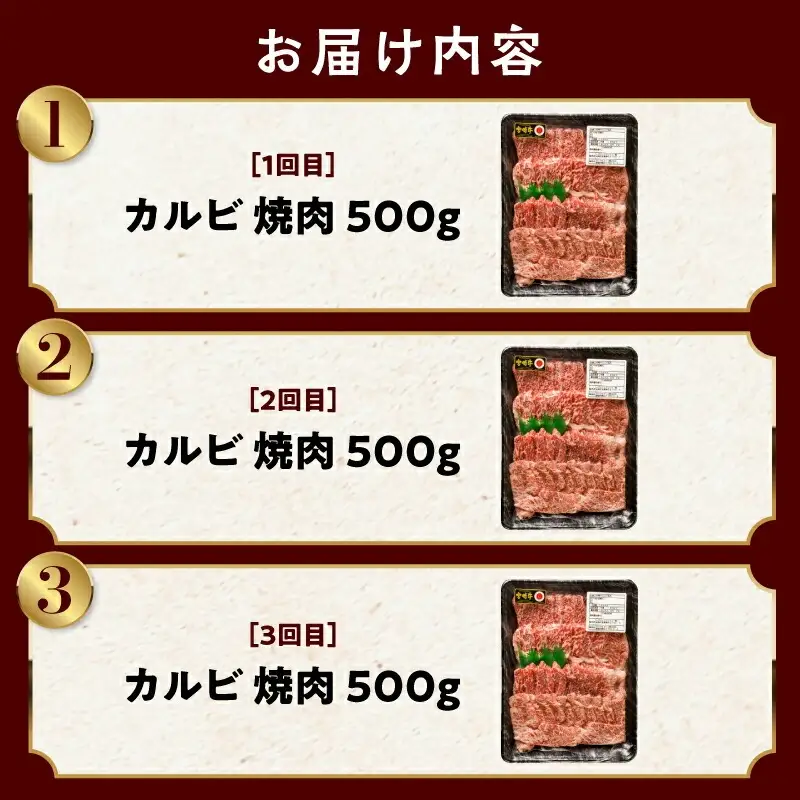 やみつきシリーズ 宮崎牛カルビ定期便 肉 牛 牛肉 カルビ