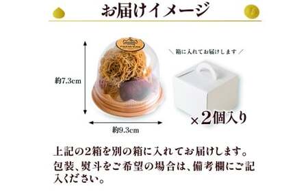 【新栗】1mm極細！とろけるモンブラン「しまんとプルミエモンブラン」2個 Qdr-A210／モンブラン 栗 スイーツ 洋菓子 高知県 四万十町