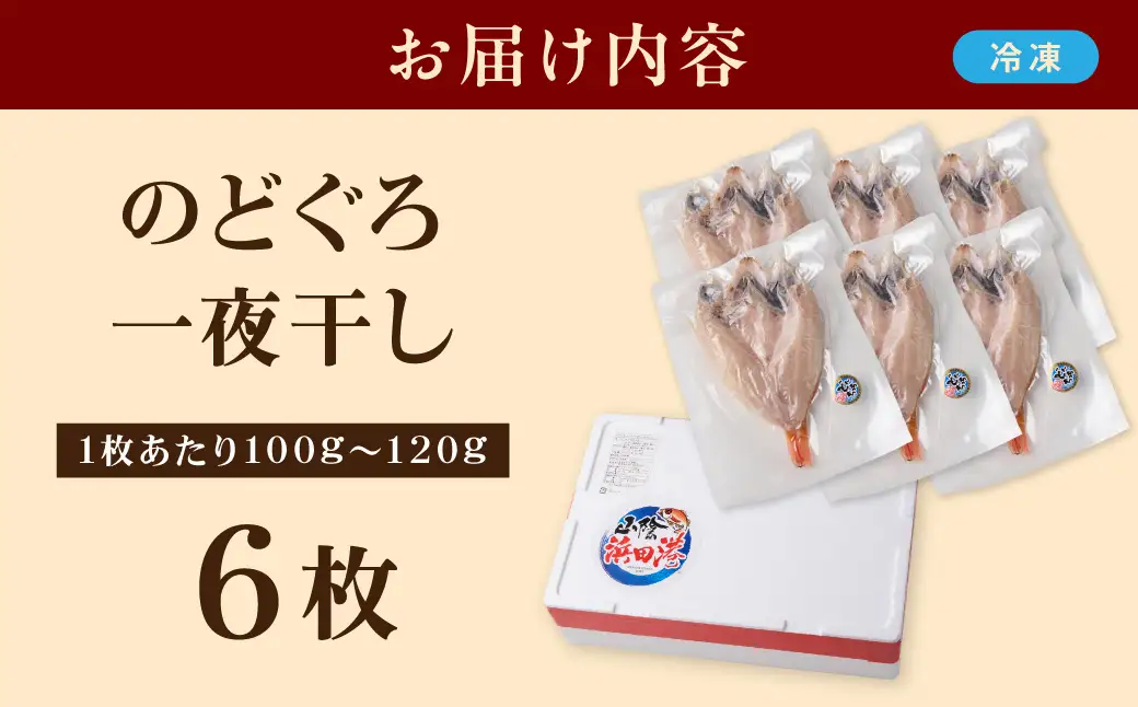 【どんちっちブランド】のどぐろ一夜干し（100g～120gｘ6枚） 一夜干し おつまみ ブランド魚 アカムツ 国産 のどぐろ【136_1979】