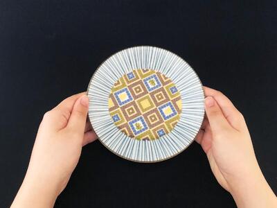 九谷焼　5.2号皿揃　石畳 （5枚セット）a01 食器 キッチン雑貨 キッチンアイテム 雑貨 小物 お皿 丸皿 食卓 テーブルコーディネート 