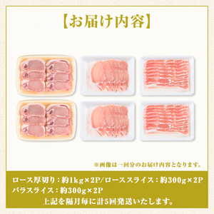 【E05041】＜定期便・計5回(隔月)＞ 鹿児島県産豚厚切りステーキ&しゃぶしゃぶ三昧セット(総量約16kg) 鹿児島  豚肉 豚バラ ロース 厚切り ステーキ とんかつ しゃぶしゃぶ【大将食品】