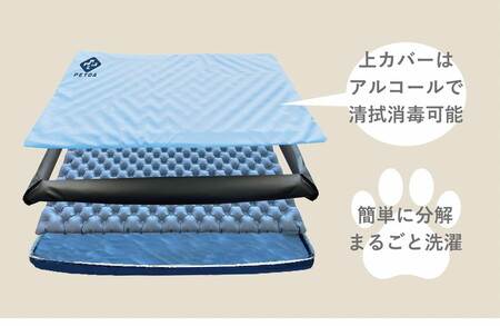 【ペット用品 犬】犬用床ずれ防止エアマット PETOA-ペトア- (中型犬用) ブルー 寝たきりのワンちゃん向け 動物 家族 高齢化 医療介護 本格的 低反発 安心 安全 ※離島への配送不可