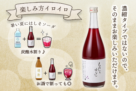 東白川村産赤しそ使用！ しそしそばなし 6本 720ml しそジュース 紫蘇 赤しそ 紫蘇ジュース ジュース 16000円