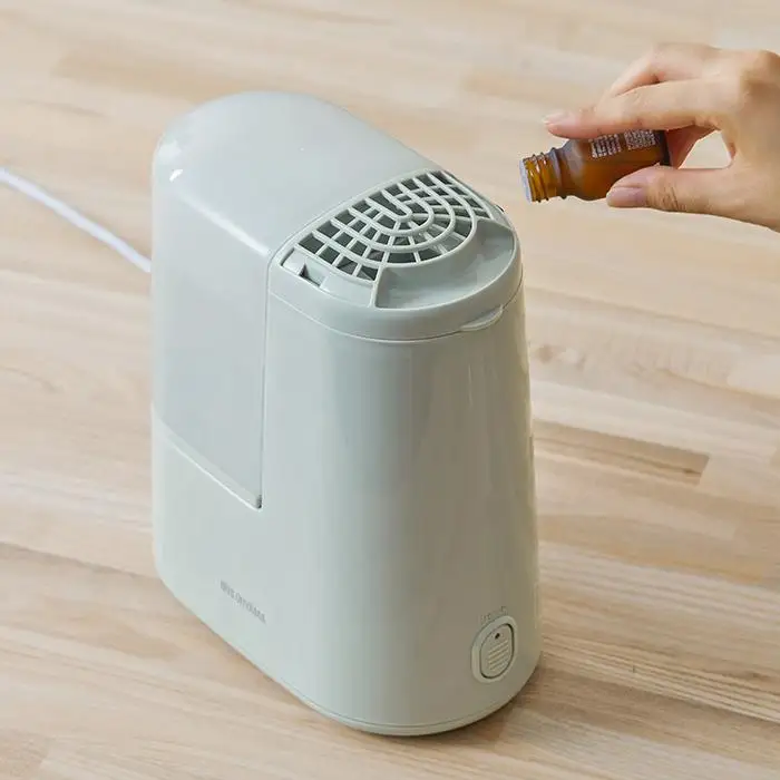 スチーム式加湿器 120ml　AHM-H12B-Gフォググリーン アイリスオーヤマ