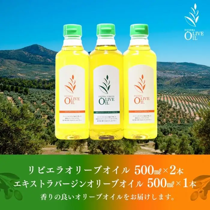 オリーブオイルセット 500ml×3本 スペイン産