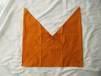 あづま袋 （エコバッグ） カラー キツネ Lサイズ 1セット ／ マイバッグ エコバッグ サブバック 洗濯可能 Maco 風呂敷 風呂敷バック 綿ポリ 奈良県 田原本町