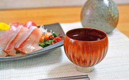 手作り 漆器 × 金属 sukuf clear brown ペア 湯呑 ぐいのみ 小鉢 天然木 本漆  伝統工芸 ぐい呑み ぐい飲み 酒器
