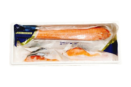 お刺身トラウトサーモン1～2本(計400g)＆塩銀鮭切り身1切(約70g)×10P A-09122