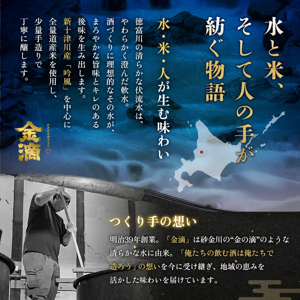 【金滴酒造】日本酒6本セット(各300ml)【1500303】