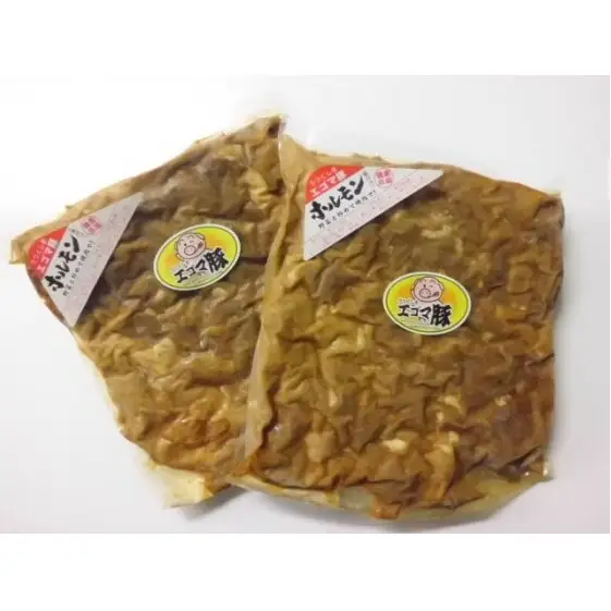 【ホルモン 総重量 2kg】福島県産 うつくしまエゴマ豚の味付ホルモン 1kg×2袋 肉の加工品 加工品 惣菜 冷凍 