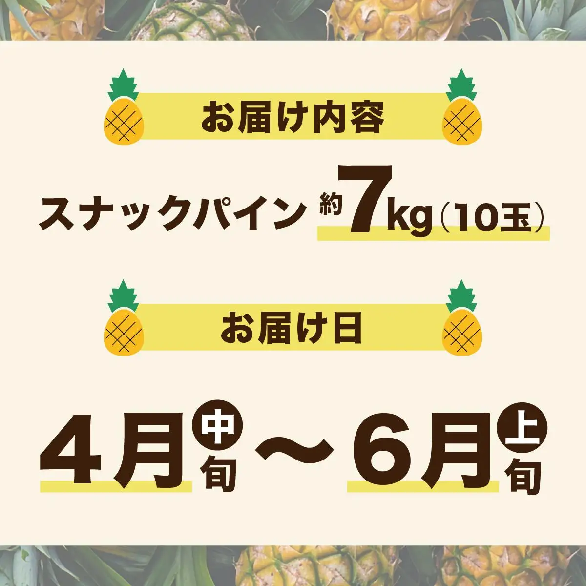 2027年 先行予約 スナックパイン 約7kg 10玉 西表島ひらい農園 パイナップル 果物 フルーツ パイン