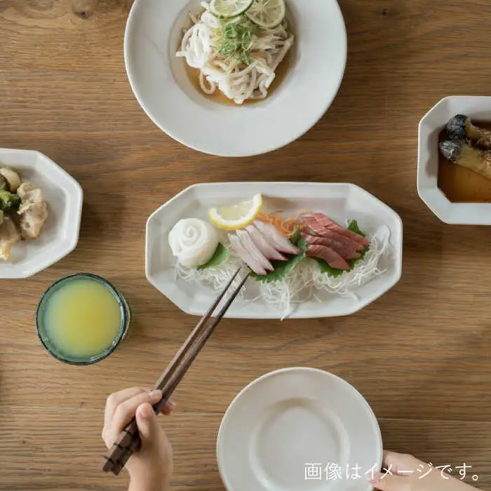【波佐見焼】八角長皿 白マット釉 2枚セット 食器 皿【イロドリ】[KE42] 波佐見焼