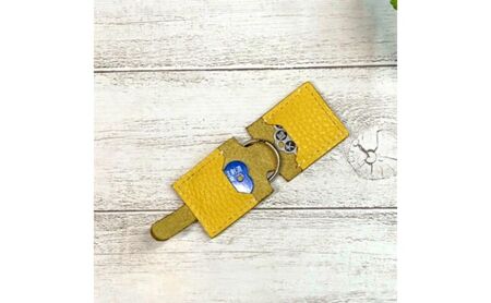 イタリアンシュリンクレザー（本革）の犬鑑札ケース 雑貨 ペット用品 ペットグッズ ハンドメイド 柔らかい手触り イタリアンレザー ＳＤカード収納 アクセサリー収納  緑