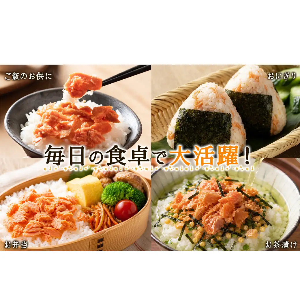【2027年2月上旬発送】鮭ほぐし 4本セット（計800g）焼鮭 紅鮭 北海道 小分け 200g×4本 常温 保存 人気 朝ごはん お茶漬け チャーハン おにぎり 弁当 非常食 食べ比べ ご飯のお供 防災 リピーター  おすすめ 送料無料