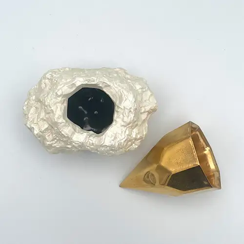 glaze gem 磁器製 酒器 酒盃台 金 No.214