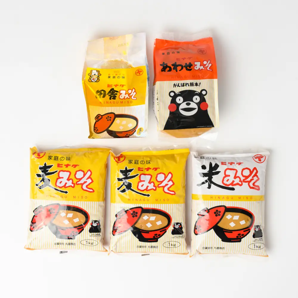 味噌 ヒナグみそ 5個セット（麦みそ×2、米みそ、田舎みそ、合わせみそ） 味噌 ミソ 調味料