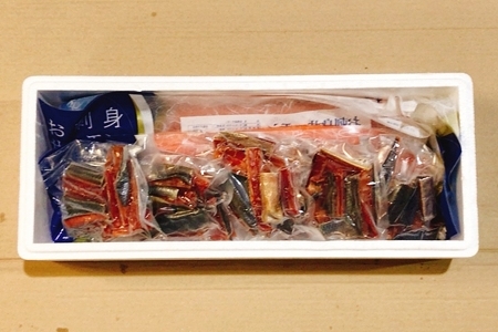 お刺身トラウトサーモン2～5本(計1kg)＆鮭とば100g×5P C-09046