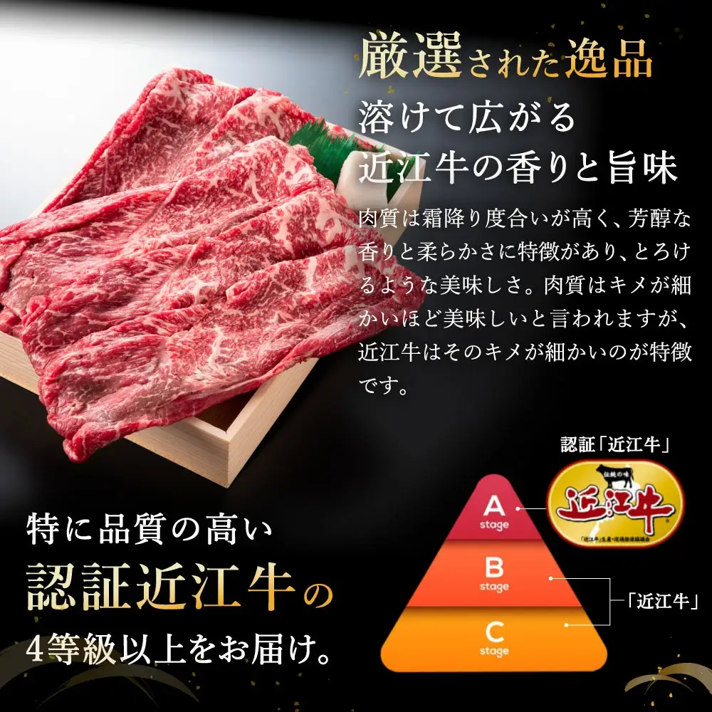 近江牛 すき焼き しゃぶしゃぶ 赤身 500g 【H002W】 牛肉すき焼き