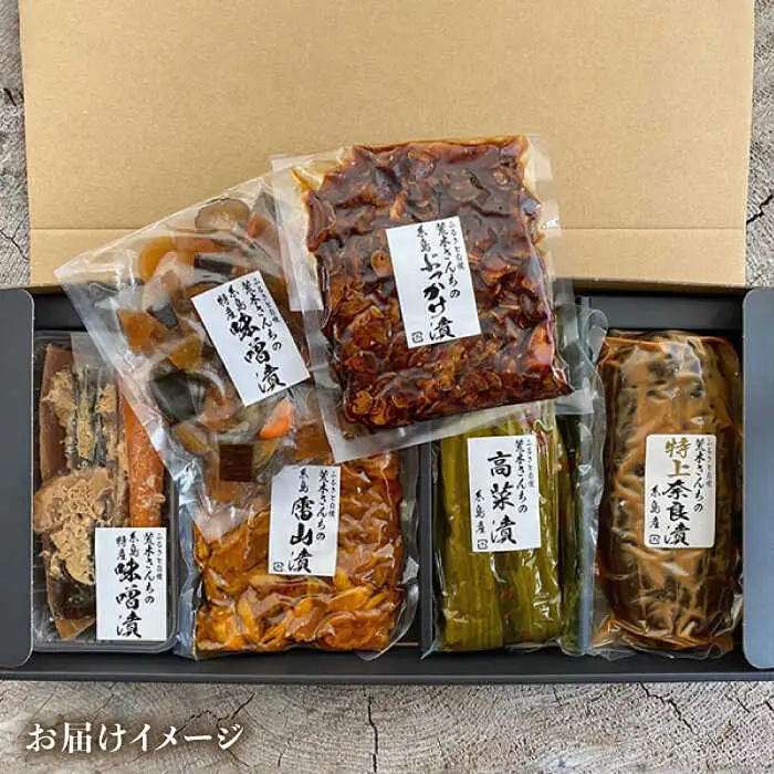 【全12回定期便】荒木さん家の こだわり 漬物 6種 詰め合わせ セット （みそ漬 / 漬刻み / 奈良漬 / 雷山漬 / 漬殿様 / 黄たかな漬）《糸島》【荒木のつけもの】 [ACE004]