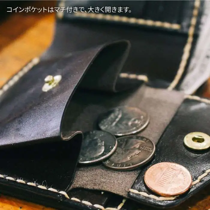 DURAM クラシック 二つ折り 財布 / 小銭入れ付 2つ折り 革 レザー 9002 《糸島》【Duram Factory】 ドゥラムファクトリー [AJE054]