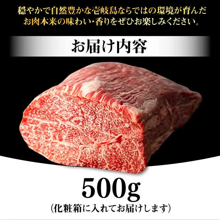 壱岐牛 モモブロック 500g［化粧箱付き］《壱岐市》【株式会社イチヤマ】 肉 牛肉 モモ ブロック ステーキ BBQ [JFE091] 25000 25000円
