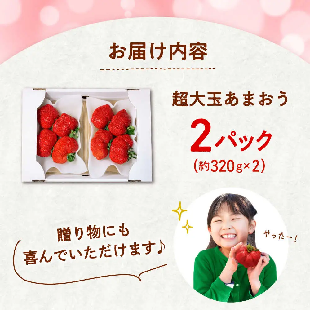 【2027年度先行予約】超大玉あまおう  約320g×2 [ADAT001] あまおう