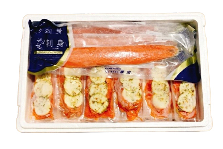 お刺身トラウトサーモン6～12本(計3kg)＆スモークサーモンカプレーゼ12～20P(計2.5kg) E-09006