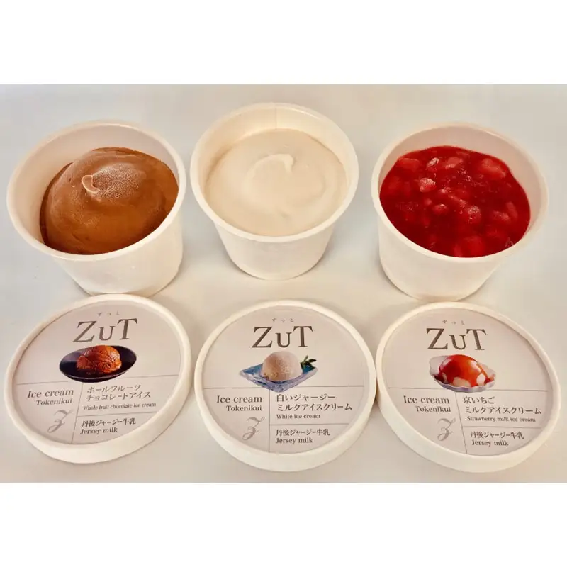 ZuT溶けにくいアイスクリーム 90ml×3種×4個｜アイス